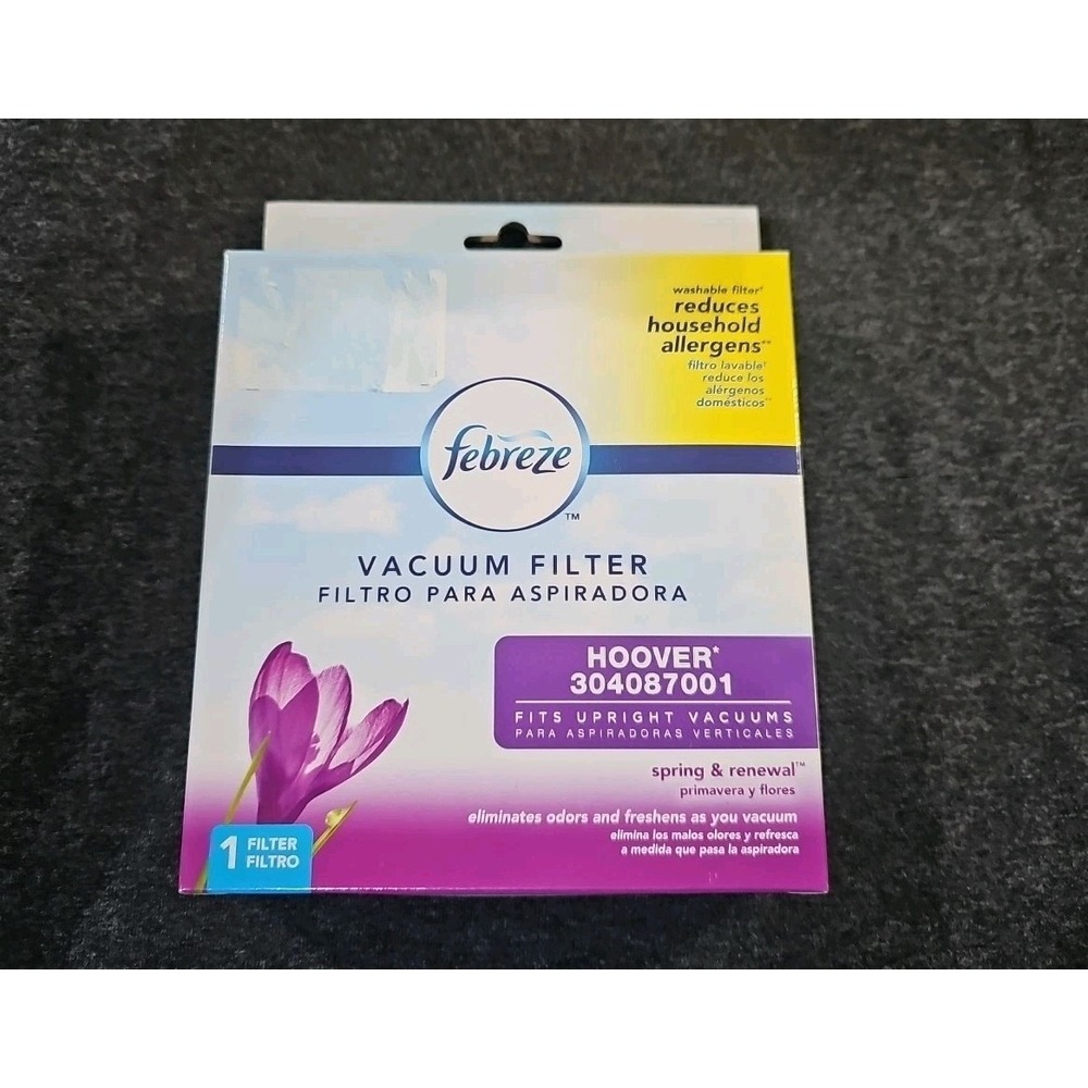 Febreze WASHABLE Vacuum Filter | Hoover #304087001 Fits Uprights Reduces Allerge
